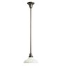 Pendant with Vintage Milky Glass Down Shade