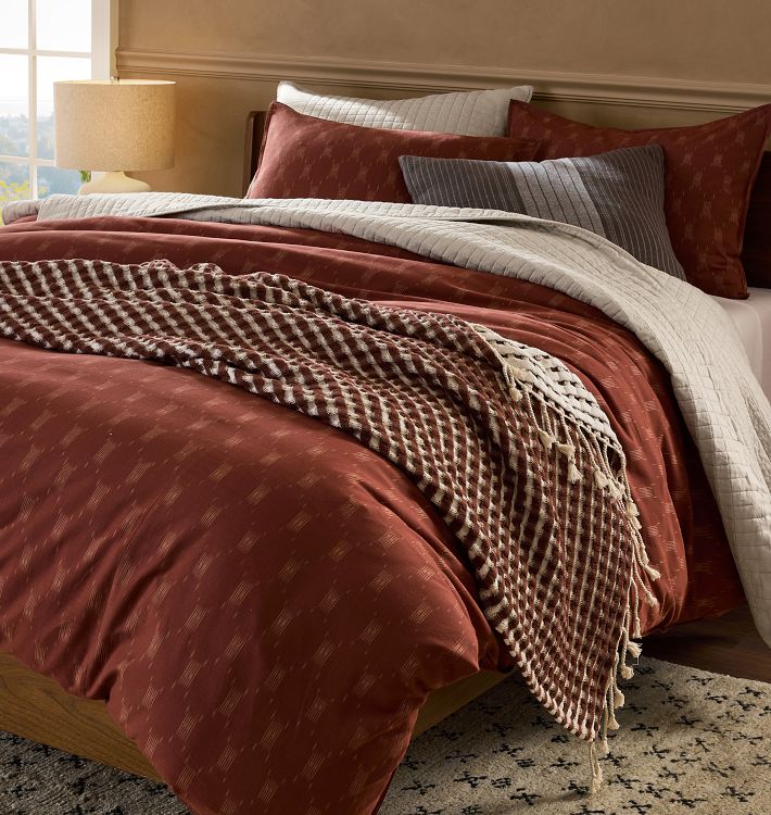 Handwoven Ikat Cotton Duvet &amp; Shams