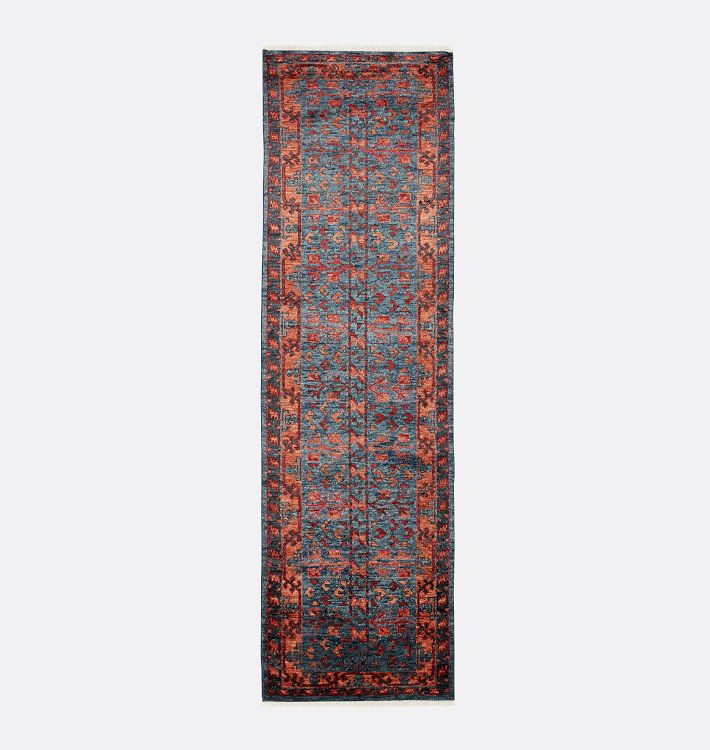 OPEN BOX: Muir Hand-Knotted Rug, Muir Blue - 2-1/2' x 9'