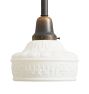Pendant with Vintage Embossed Glass Shade