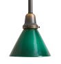Pendant with Vintage Green Glass Cone Shade
