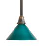 Pendant with Vintage Green Glass Shade