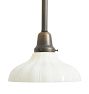 Pendant with Vintage Milky Glass Down Shade