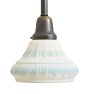 Pendant with Vintage Painted Down Shade