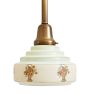 Pendant with Vintage Painted Stepped Shade