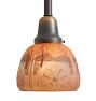 Pendant with Vintage Painted Tree Motif Glass Shade