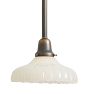 Pendant with Vintage Ridged Glass Down Shade