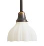Pendant with Vintage Ridged Glass Shade