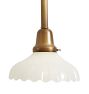 Pendant with Vintage Ridged Milk Glass Down Shade