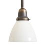 Pendant with Vintage Ridged Opaque Glass Shade
