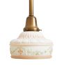 Pendant with Vintage Textured Ornate Painted Down Shade