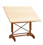 Vintage Industrial Wood Adjustable Drafting Table