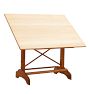 Vintage Industrial Wood Adjustable Drafting Table