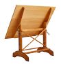 Vintage Industrial Wood Adjustable Drafting Table
