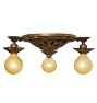 Statement Vintage Romance Revival 3-Light Bare-Bulb Flush Mount