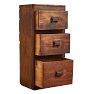 Vintage Wooden 3-Drawer Storage Cabinet with Original Hardware