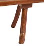 Vintage Wooden Farmhouse Bench with Splayed Legs and Worn Paint