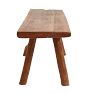 Vintage Wooden Farmhouse Bench with Splayed Legs and Worn Paint