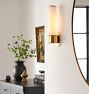 Rigdon Glass Sconce in Aged Brass
