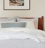 White Float Stripe Organic Duvet