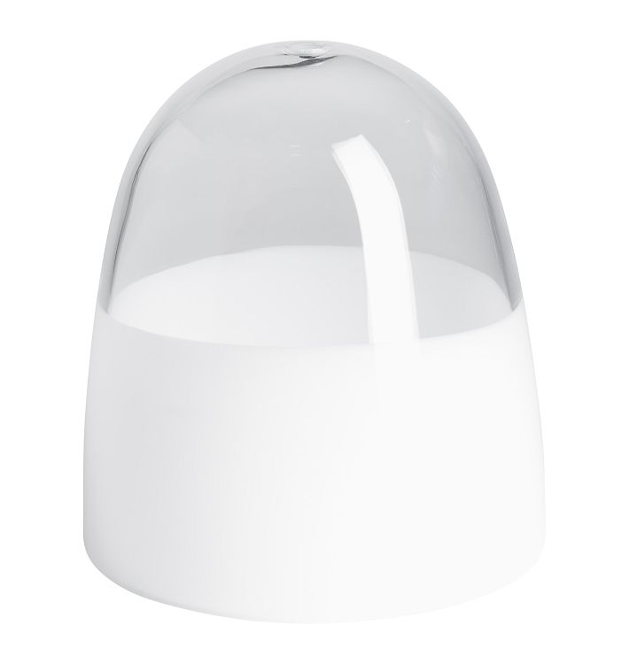 Haleigh Replacement Bell Shade, Clear & Opal Split - 12 inch