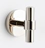Greenwich Single Hook, Polished Nickel