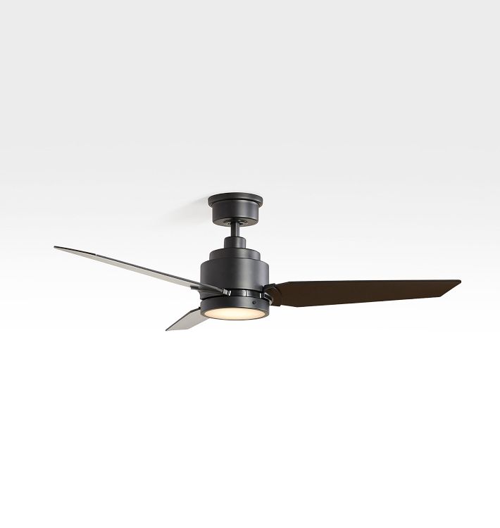 Petrel LED Ceiling Fan, 52" Diameter -  Matte Black & Black Blades