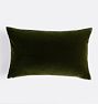 Open Box: Italian Velvet Pillow Cover, Green Velvet - 16" x 26"