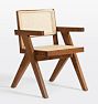 OPEN BOX Tuttle Caned Arm Chair, Walnut