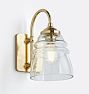Ladd Sconce, Aged Brass - Clear Shade