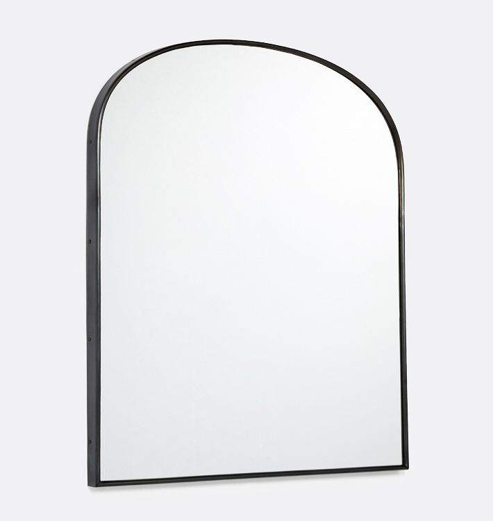 OPEN BOX: Arched Wide Metal Frame Mirror, 36" x 40" - Oil-Rubbed Bronze