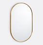 Open Box: Pill Metal Framed Mirror, Aged Brass