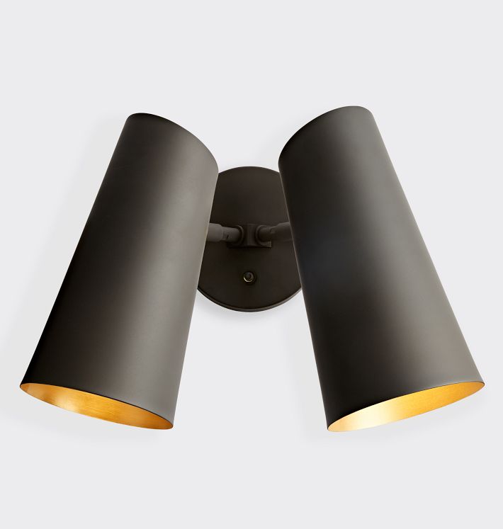 Cypress Double Sconce, Oil-Rubbed Bronze - Oil-Rubbed Bronze Shades