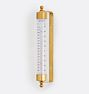 7-1/2" Brass Indoor/Outdoor Thermometer