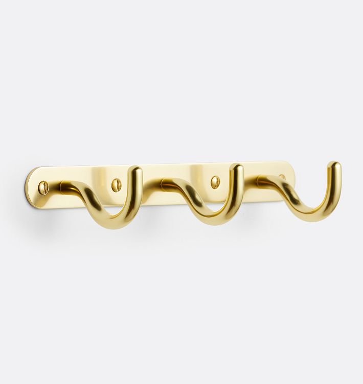 Triple Garden Hook, Aged Brass