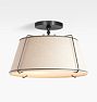 OPEN BOX: Conical 16" Drum Semi-Flush Mount, Oil-Rubbed Bronze - Sand Shade
