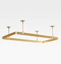 Emery Ceiling Pot Rack Frame, Aged Brass
