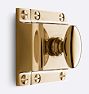 Large Oval Cupboard Latch, Unlacquered Brass