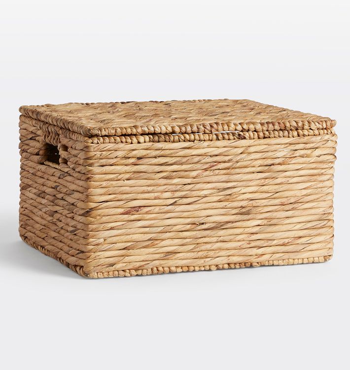 Open Box: Stafford Woven Rectangle Basket, 17" x 14" x 9", Natural