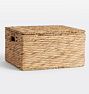 Open Box: Stafford Woven Rectangle Basket, 17" x 14" x 9", Natural