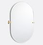 Tolson Frameless Pill Pivot Mirror, 22" x 36" - Aged Brass