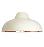 20" Deep Dome Shade - Matte Cream & Polished Copper