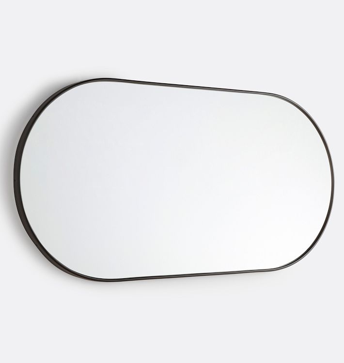 Open Box: Double Vanity Pill Metal Framed Mirror - Oil Rubbed Bronze
