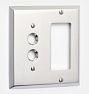 Lewis Push-Button GFCI Switchplate, Polished Chrome