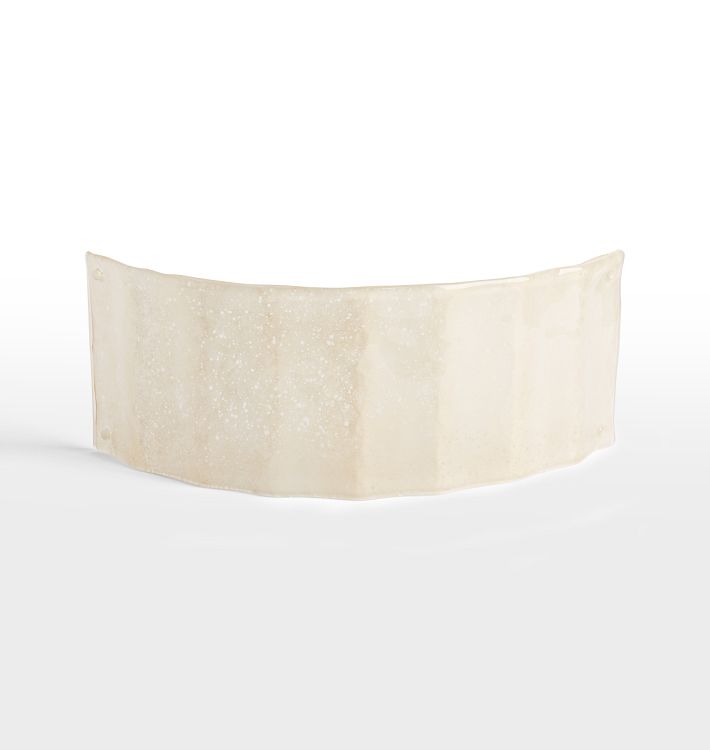 Small Fluted Aged Glass Shade - Green Champagne