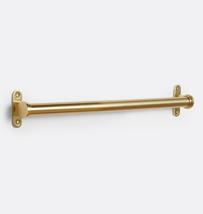 Open Box: Brookside Rail System Components, 24" Rail - Aged Brass