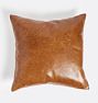 OPEN BOX Leather Pillow Cover, Echo Umbre