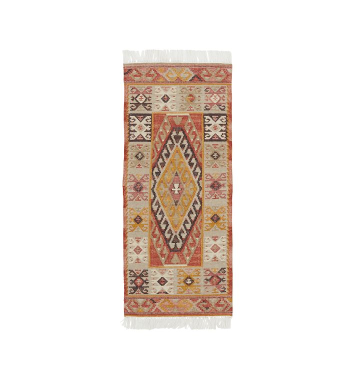 OPEN BOX: Cleary Indoor/Outdoor Flatweave Rug, Cleary Rust - 2-1/2' x 6'