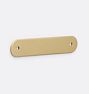 Rounded Rectangle Drawer Pull Backplate, 4" - Aged Brass