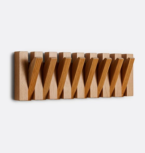Tall Eaton Walnut Hook Rack